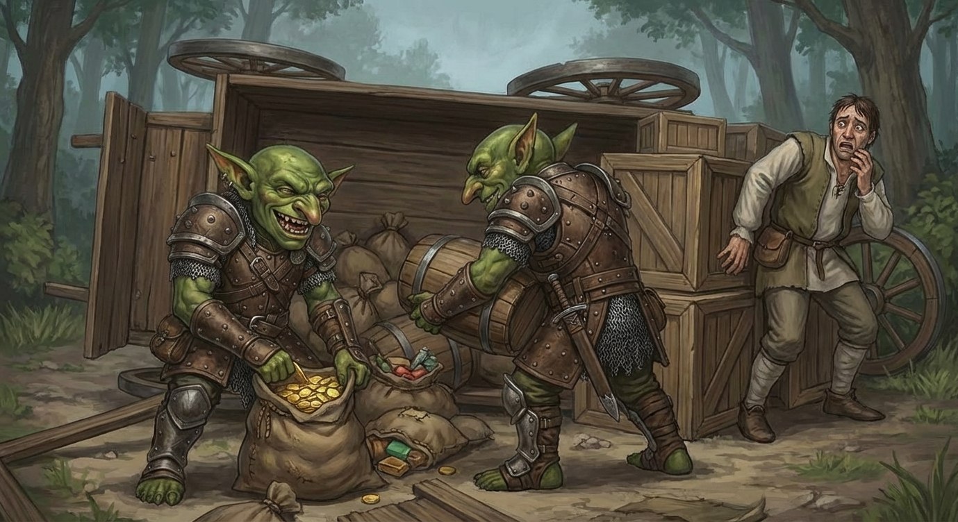 Разграбленный обоз